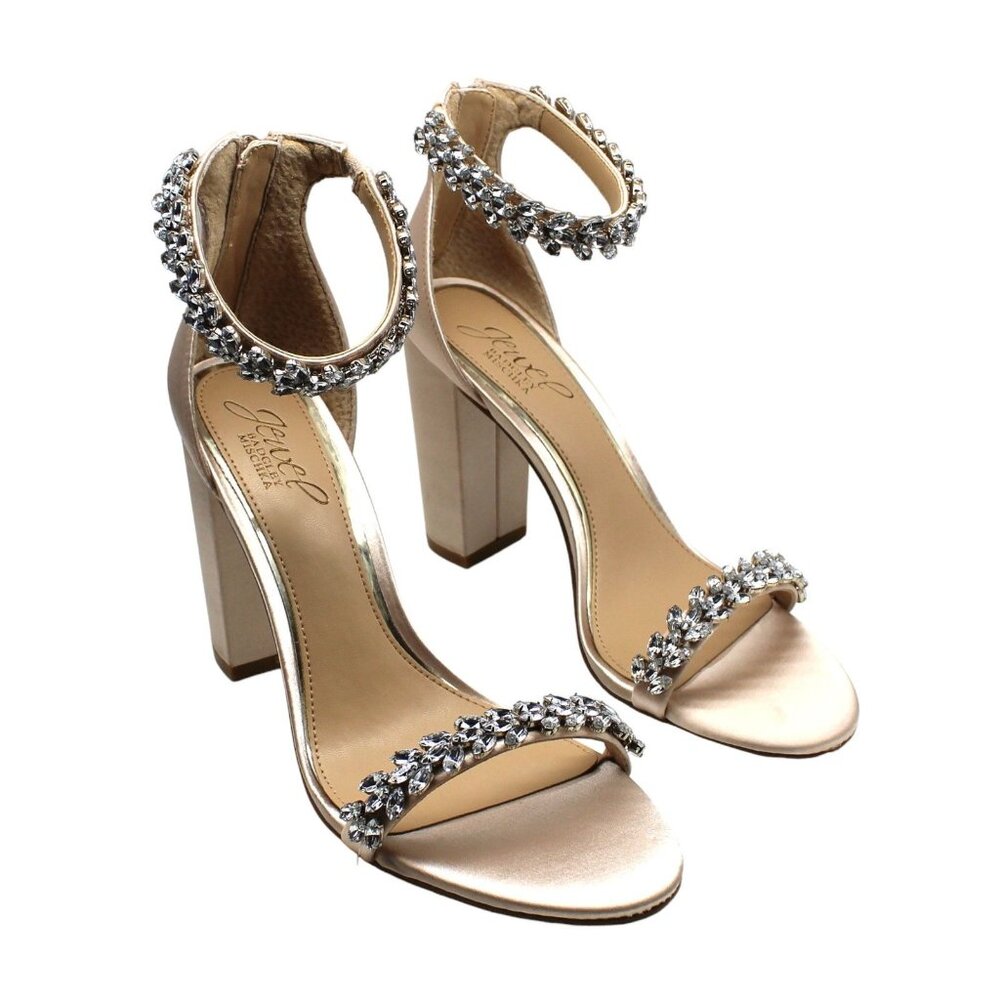 Jewel Badgley Mischka Silver Sandals